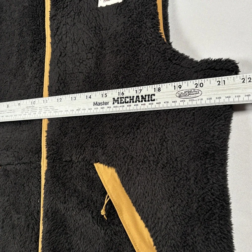 The North Face Fleece Vest Mens M Black Brown Full Zip Sherpa Campshire NF0A3YMK
